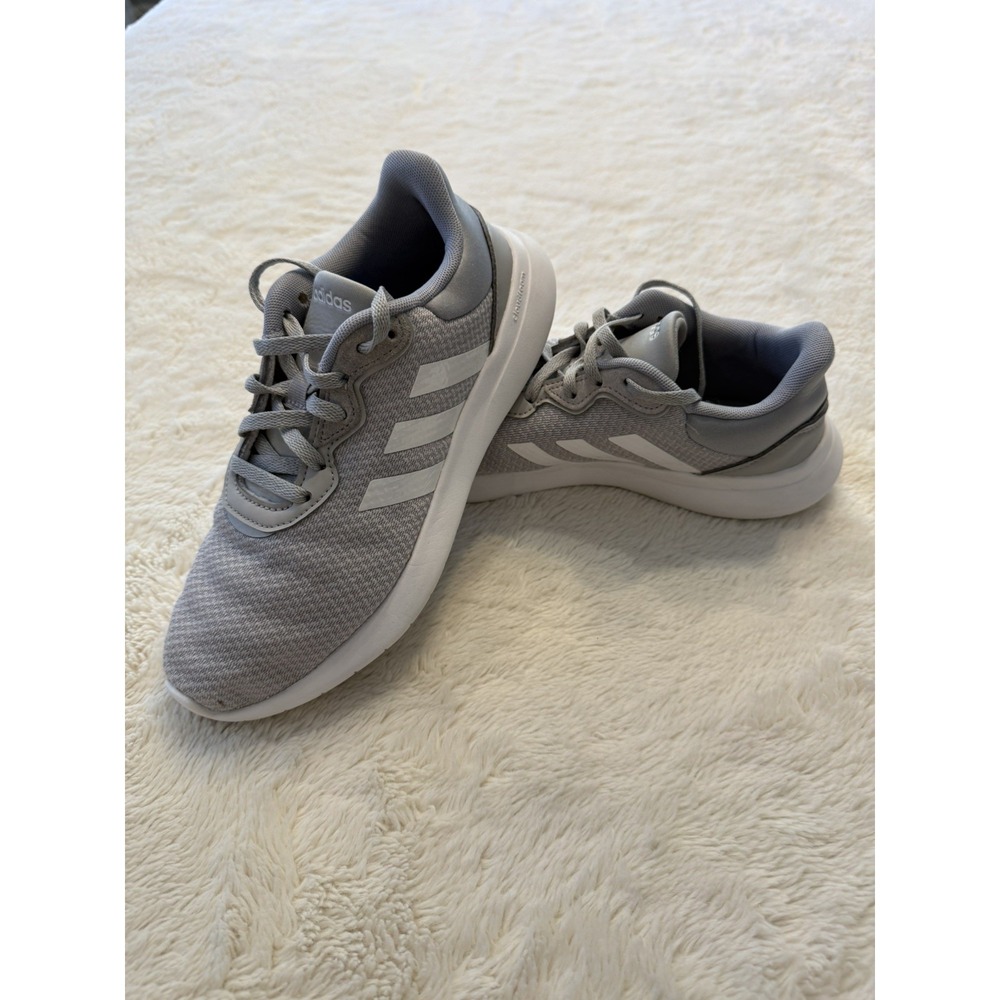 Adidas Women's Cloudfoam Pure Size 7.5 Athletic Running Shoes White Grey Gray
